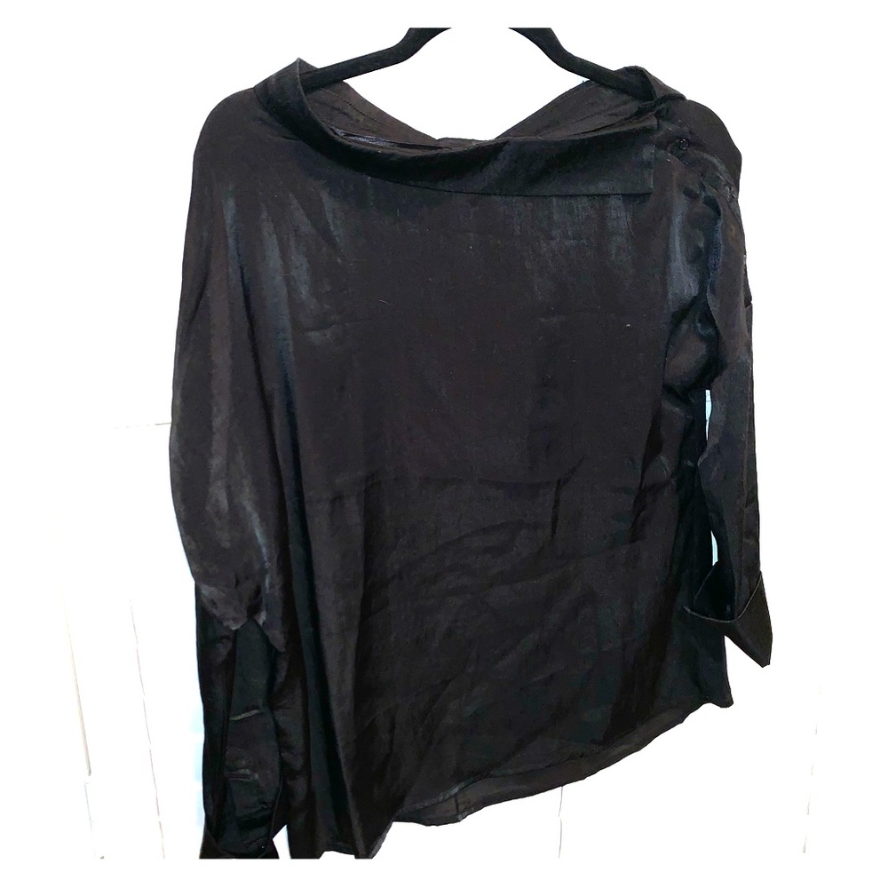 Black satin Blouse